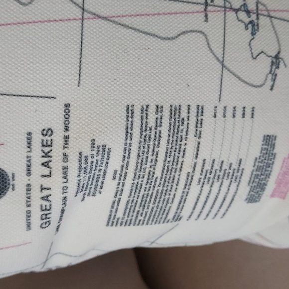 PillowMap.Com Great Lakes Map Pillow - 22" Long X 12.5" High - Picture 3 of 12